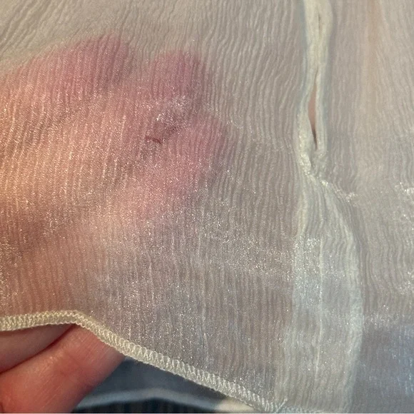 House of Harlow 1960 X REVOLVE Burna Blouse Cream Sz M Romantic Flouncy Coquette - Picture 10 of 16